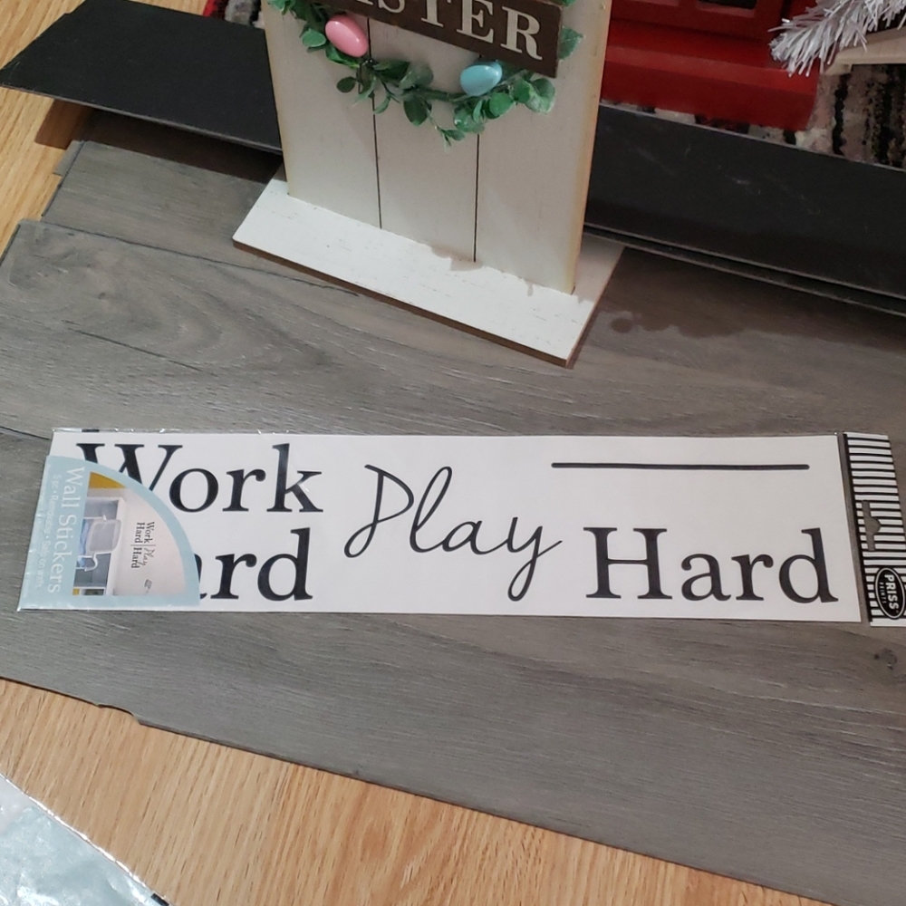 Wall stickers 5pc. Work hard play hard